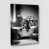 Nursery Baby Monkey Bathtub 56 Wall Art