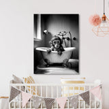 Nursery Baby Monkey Bathtub 56 Wall Art