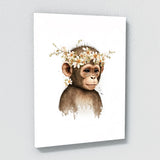 Nursery Baby Monkey Boho 100 Wall Art