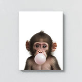 Nursery Baby Monkey Bubble Gum 12 Wall Art