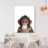 Nursery Baby Monkey Bubble Gum 12 Wall Art