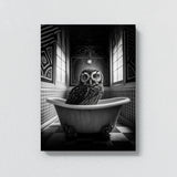 Nursery Baby Owl Bathtub 58 Wall Art