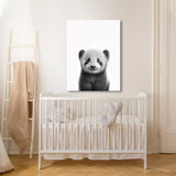Nursery Baby Panda Black White 178 Wall Art