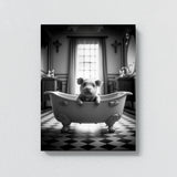 Nursery Baby Pig Bathtub 60 Wall Art