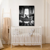 Nursery Baby Pig Bathtub 60 Wall Art
