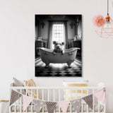 Nursery Baby Pig Bathtub 60 Wall Art