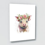 Nursery Baby Pig Boho 104 Wall Art