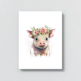 Nursery Baby Pig Boho 104 Wall Art