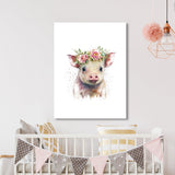 Nursery Baby Pig Boho 104 Wall Art