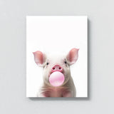 Nursery Baby Pig Bubble Gum 16 Wall Art