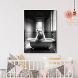 Nursery Baby Polar Bear Bathtub 61 Wall Art