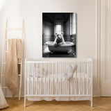 Nursery Baby Polar Bear Bathtub 61 Wall Art