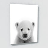 Nursery Baby Polar Bear Black 187 Wall Art
