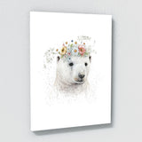 Nursery Baby Polar Bear Boho 108 Wall Art