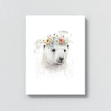 Nursery Baby Polar Bear Boho 108 Wall Art