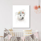 Nursery Baby Polar Bear Boho 108 Wall Art