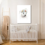 Nursery Baby Polar Bear Boho 108 Wall Art