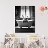 Nursery Baby Rabbit Bathtub 54 Wall Art