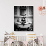 Nursery Baby Raccoon Bathtub 73 Wall Art