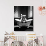 Nursery Baby Squirrel Bathtub 85 Wall Art
