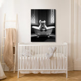 Nursery Baby Squirrel Bathtub 85 Wall Art