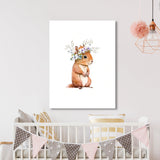 Nursery Baby Squirrel Boho 134 Wall Art