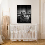 Nursery Baby Tiger Bathtub 51 Wall Art