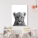 Nursery Baby Tiger Black White 171 Wall Art