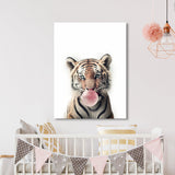 Nursery Baby Tiger Bubble Gum 8 Wall Art