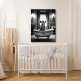 Nursery Baby Zebra Bathtub 63 Wall Art