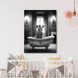 Nursery Baby Zebra Bathtub 63 Wall Art