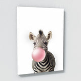 Nursery Baby Zebra Bubble Gum 28 Wall Art