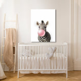 Nursery Baby Zebra Bubble Gum 28 Wall Art