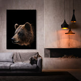 Animal Black Bear Head 121 Wall Art