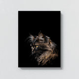Animal Black Cat Head 102 Wall Art