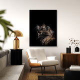 Animal Black Cat Head 102 Wall Art