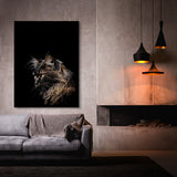 Animal Black Cat Head 102 Wall Art