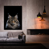 Animal Black Cat Head 104 Wall Art
