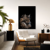 Animal Black Cat Head 112 Wall Art