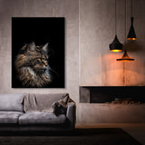 Animal Black Cat Head 112 Wall Art