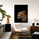 Animal Black Cheetah Head 12 Wall Art