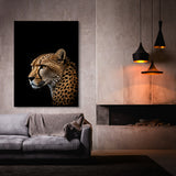 Animal Black Cheetah Head 12 Wall Art