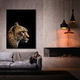 Animal Black Cheetah Head 7 Wall Art