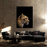 Animal Black Cheetah Head 7 Wall Art