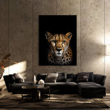 Animal Black Cheetah Head 9 Wall Art