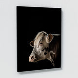Animal Black Cow Head 243 Wall Art