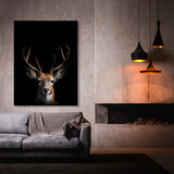 Animal Black Deer Head 32 Wall Art