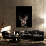 Animal Black Deer Head 40 Wall Art