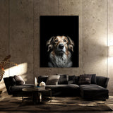 Animal Black Dog Head 94 Wall Art
