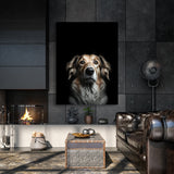 Animal Black Dog Head 94 Wall Art